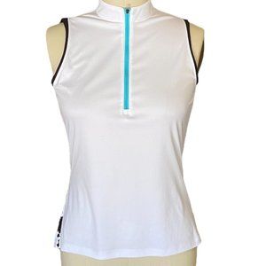 CALLAWAY Ladies Golf Wear Sleeveless Top Shirt ~ Women's Size M Print Back Polo